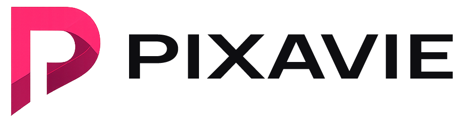 logo pixavie noir